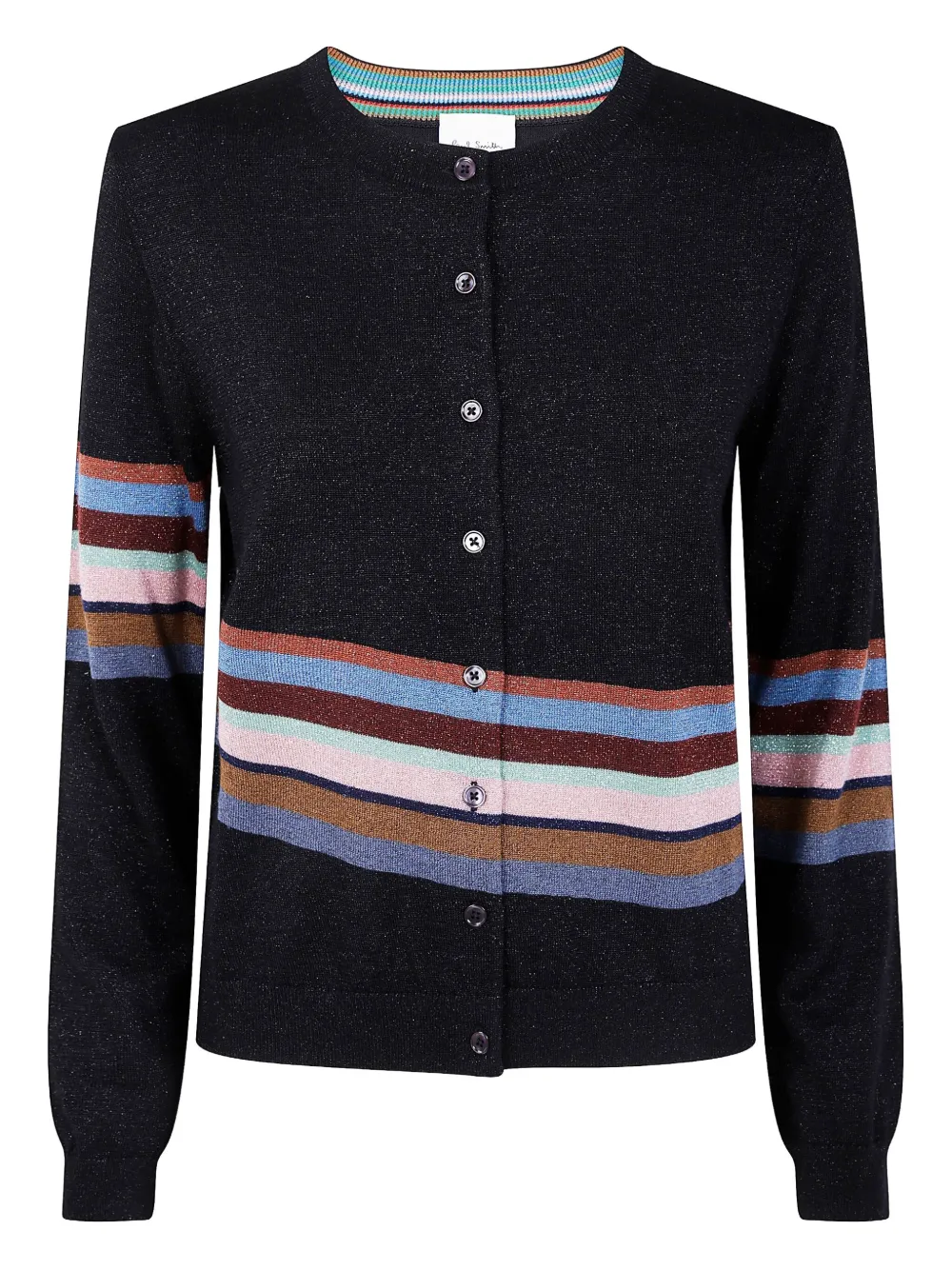 Paul Smith グリッターストライプ カーディガン - ブラック Paul Smith グリッターストライプ カーディガン - ブラック