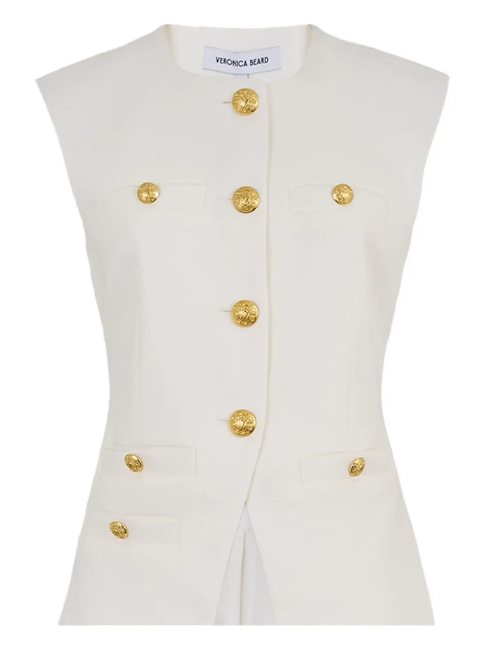 Veronica Beard Tamara mouwloos gilet Wit