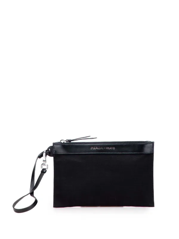 Prada Pre-Owned 2000-2025 カナパ キャンバス クラッチバッグ 