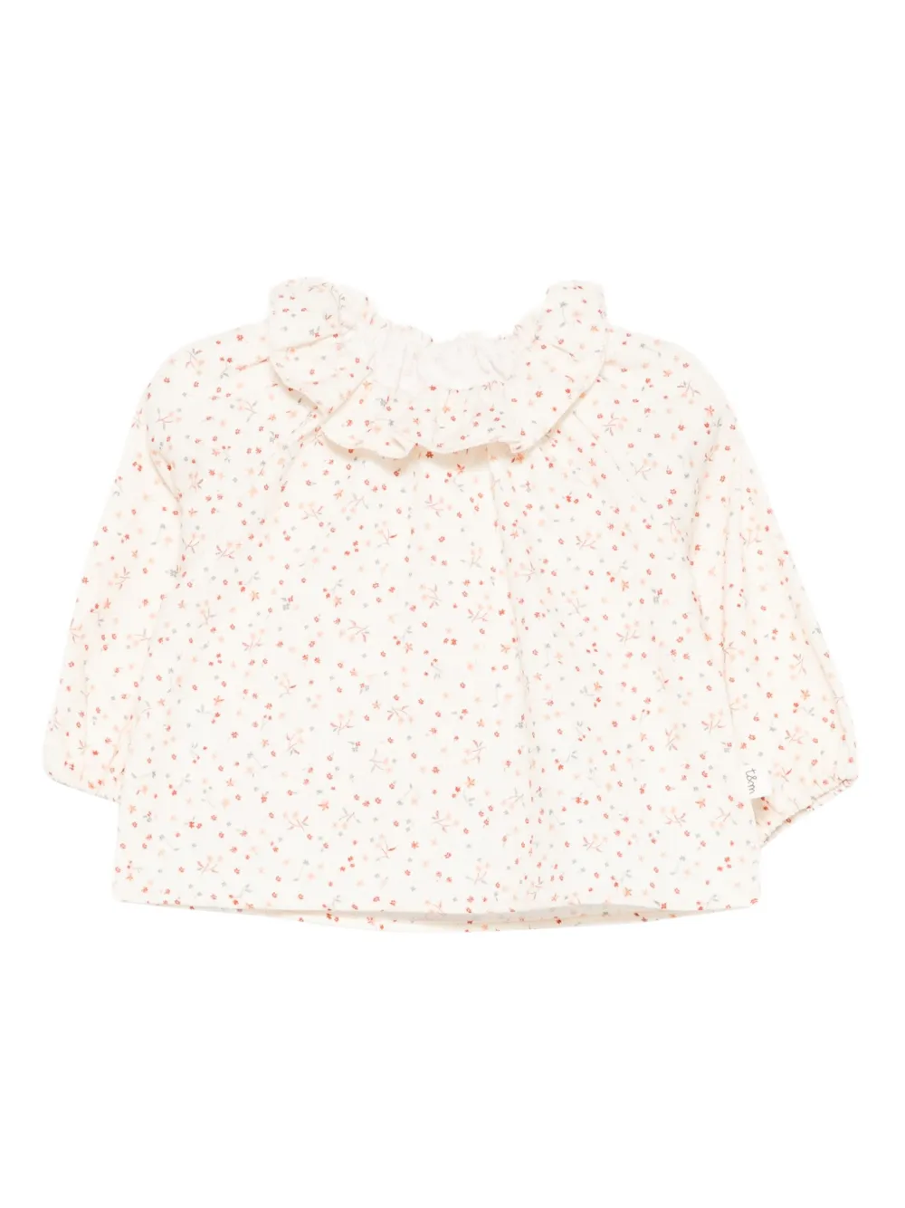 TEDDY & MINOU frilled-neck floral-print blouse | Neutrals | Image 1