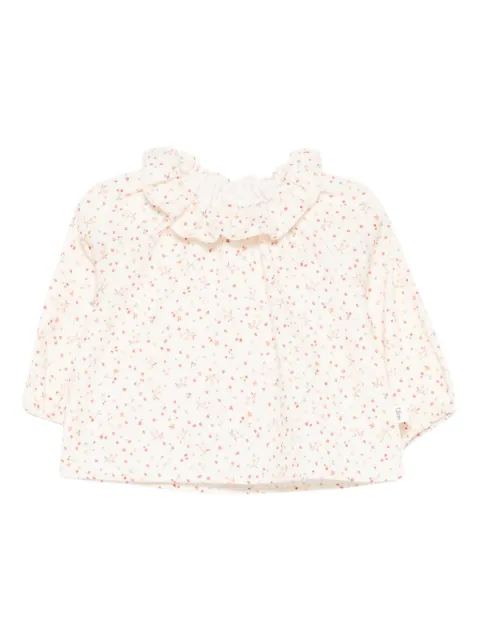 TEDDY & MINOU frilled-neck floral-print blouse