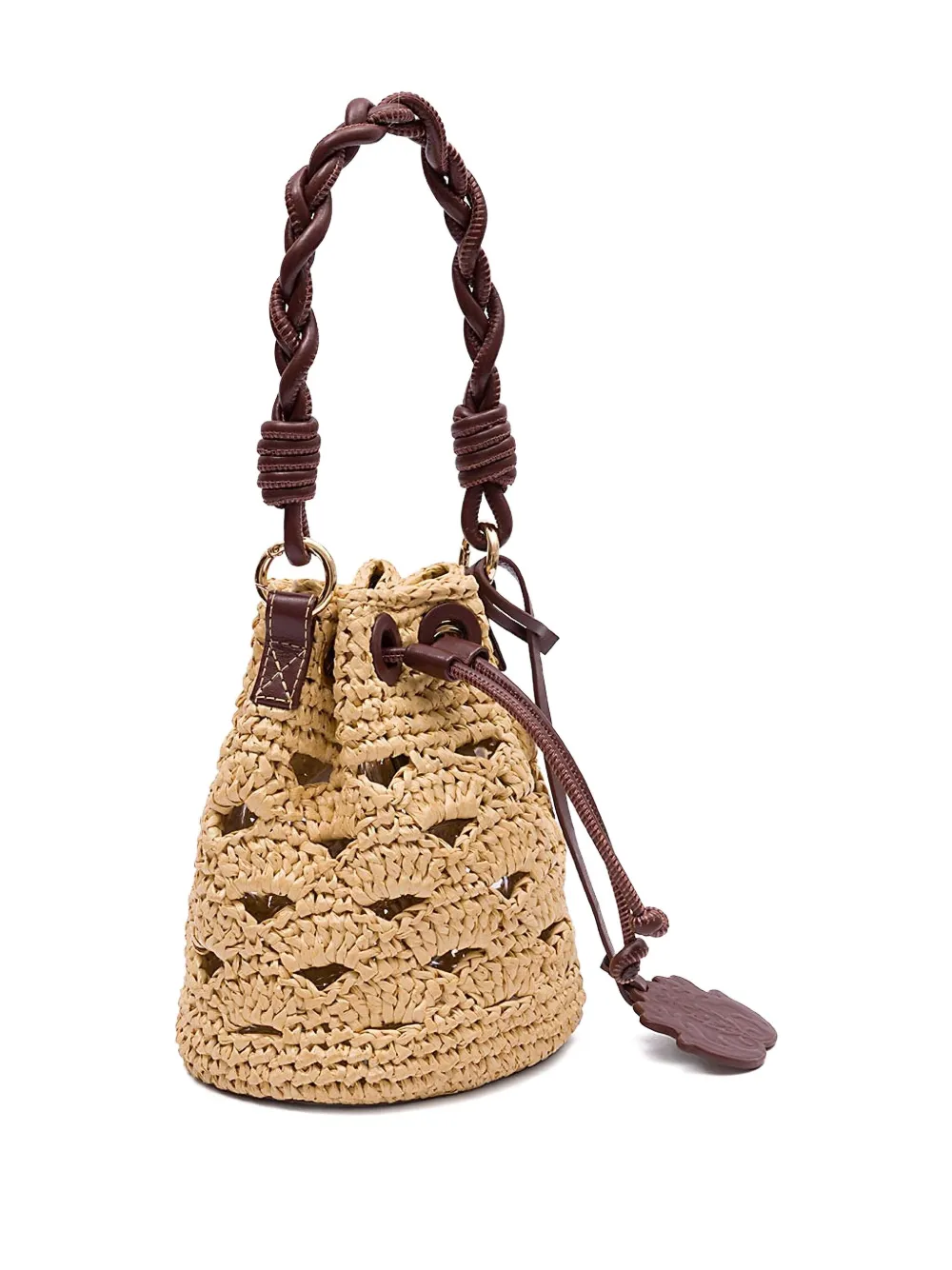 Isla Crochet Mini Bag In Neutral