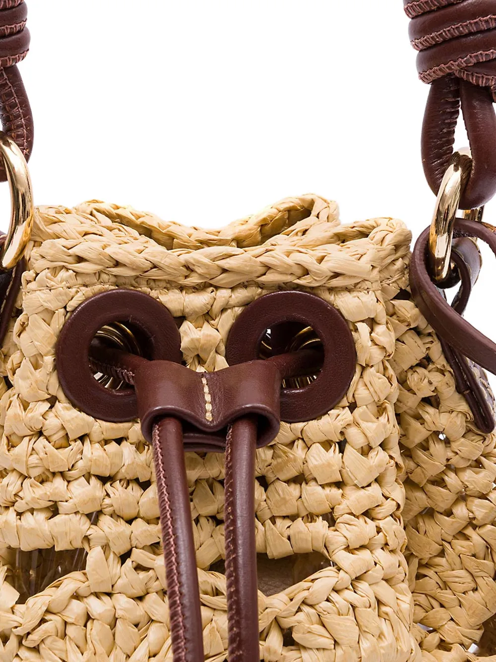 Isla Crochet Mini Bag In Neutral
