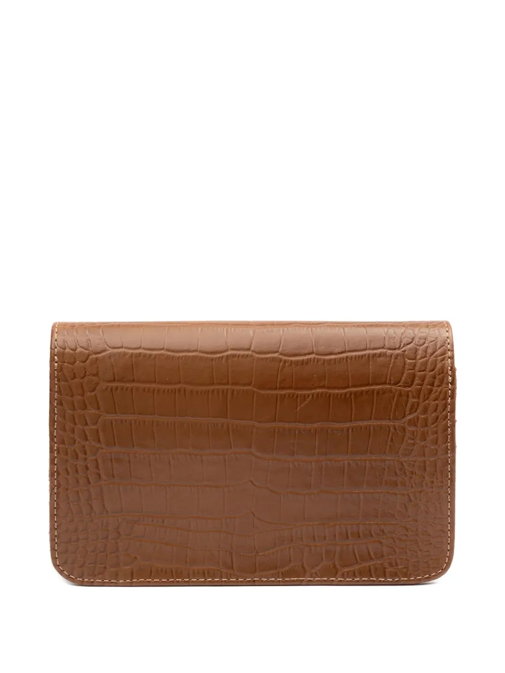 &isla Forever Crocodile-embossed Chain Mini Bag In Brown