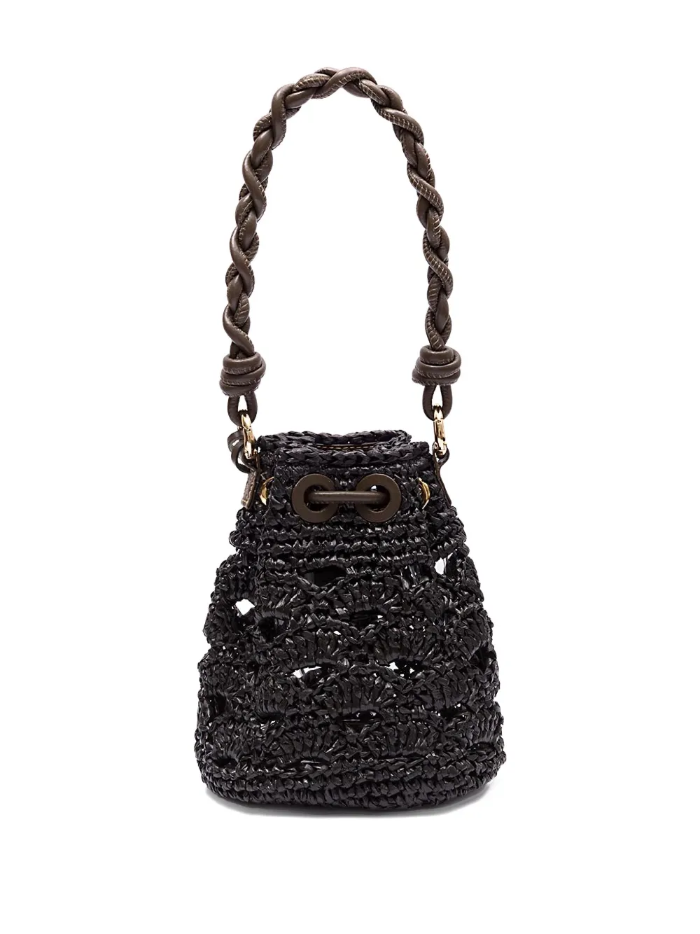 Isla braided-handle crochet mini bag | Bucket Bags | Image 2