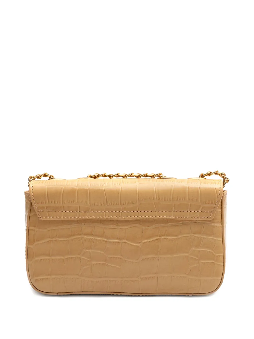 Isla Anne schoudertas met krokodillen-reliëf - Beige