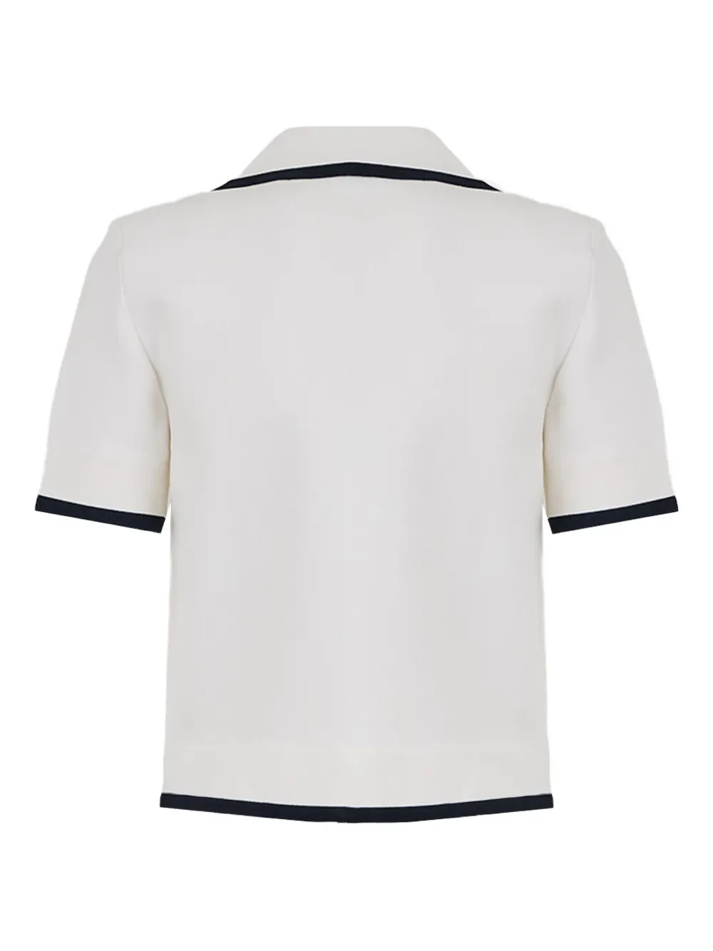 Veronica Beard Stovall Short-sleeve Knitted Jacket In White