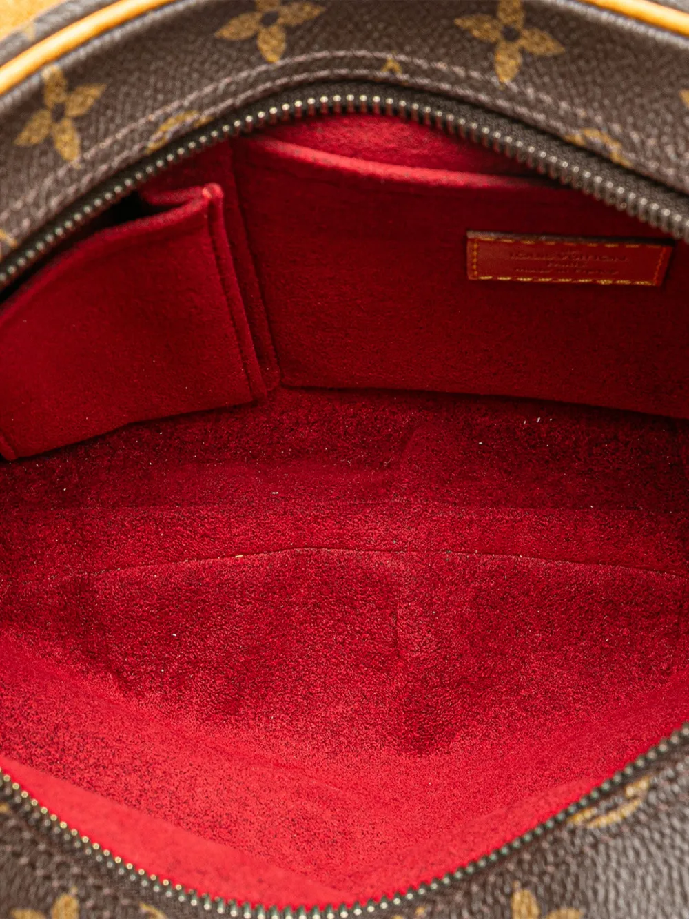 Pre-owned Louis Vuitton 2003 Monogram Croissant Mm Hobo Bag In Brown