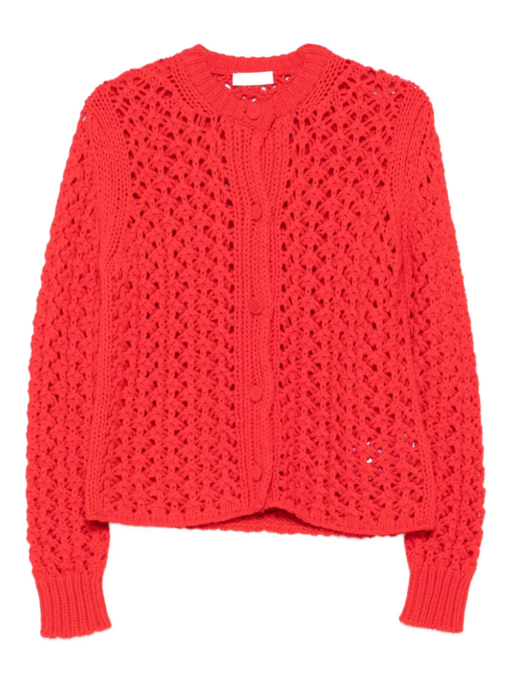 Jil Sander オープンニット カーディガン - レッド Jil Sander オープンニット カーディガン - レッド