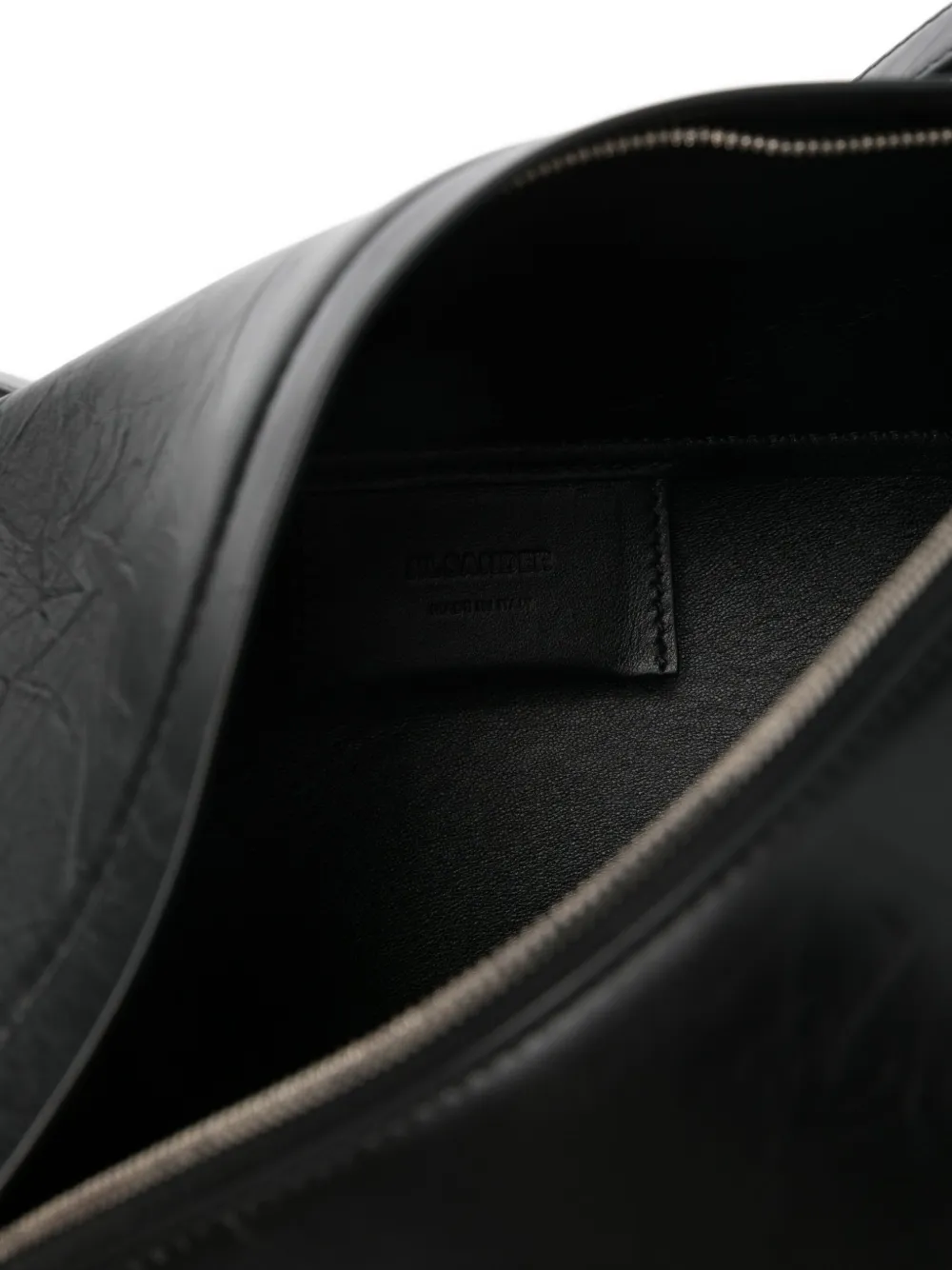 Jil Sander Logo-print Leather Tote Bag In Black