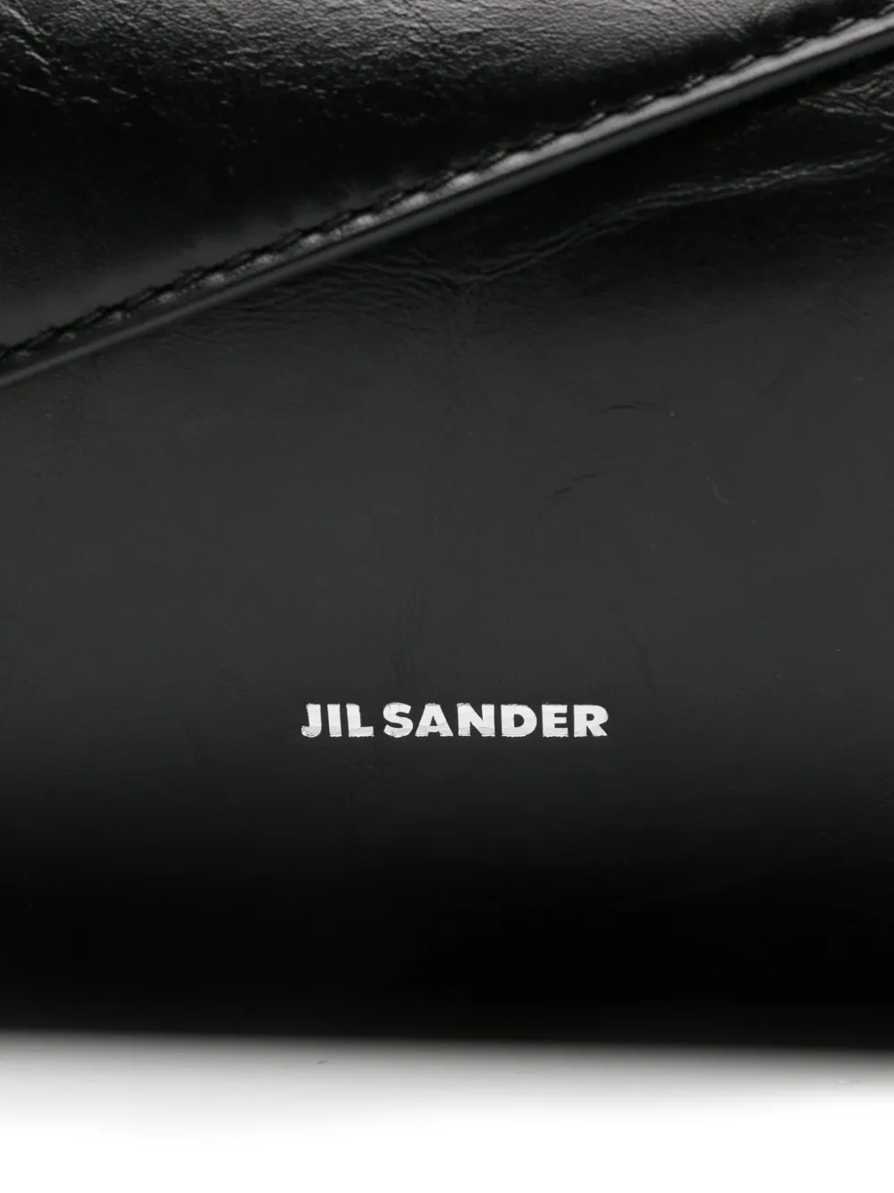 Jil Sander Logo-print Leather Tote Bag In Black