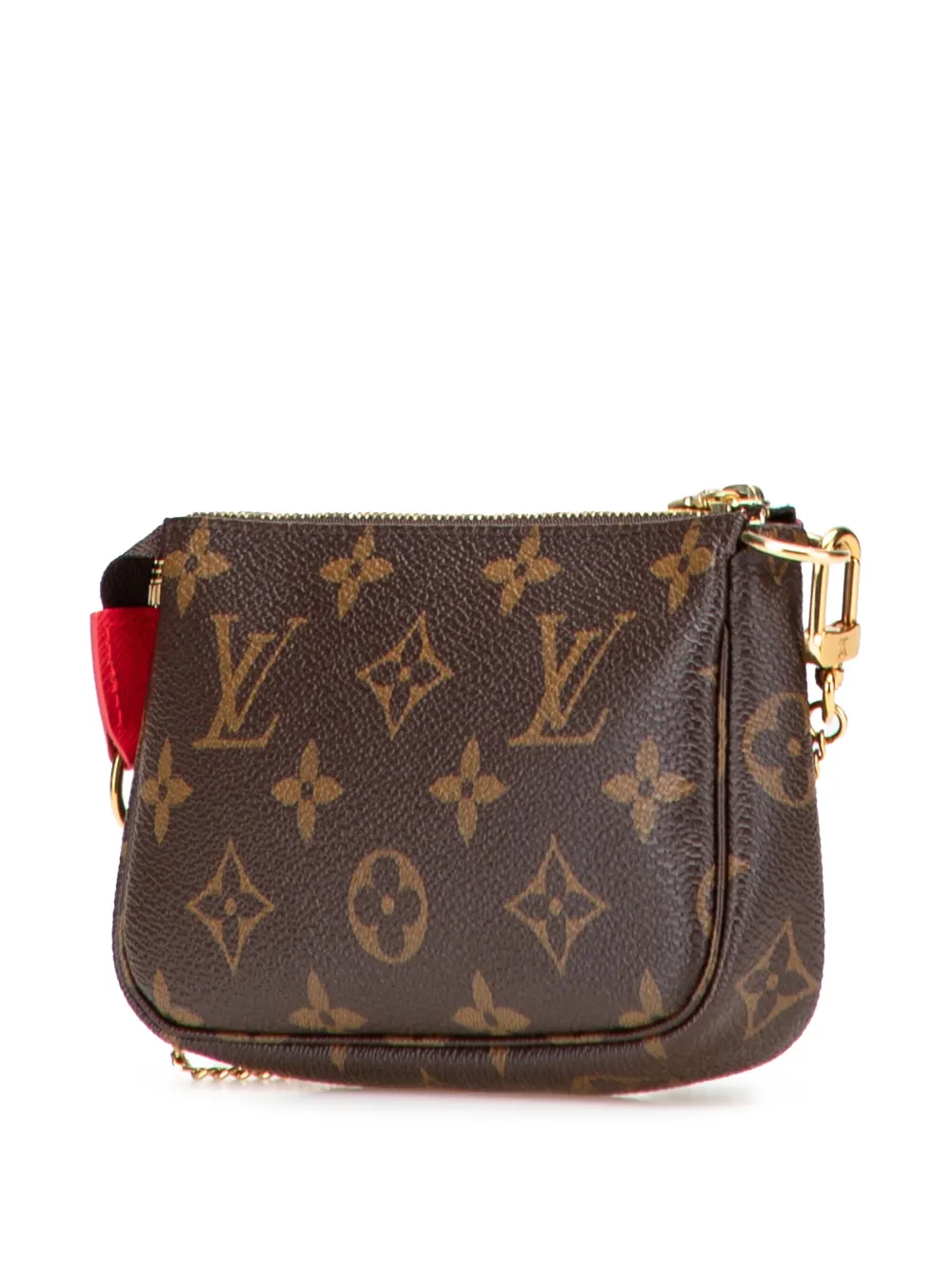 Pre-owned Louis Vuitton 2021 Monogram Vivienne In London Mini Pochette Accessoires Handbag In Brown