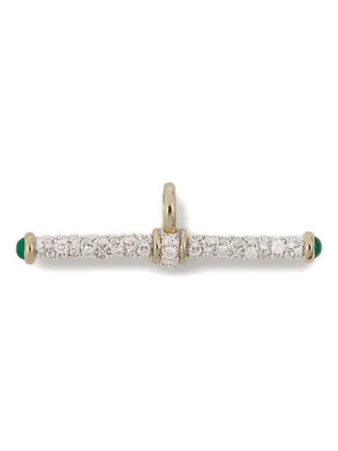 Lucy Delius Jewellery 14K yellow gold T-bar diamond pendant charm