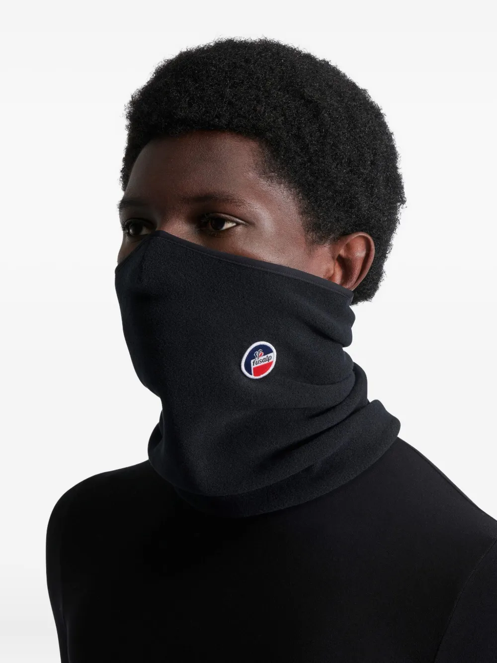 Fusalp Logo-embroidered Fleece Neck Gaiter In Black