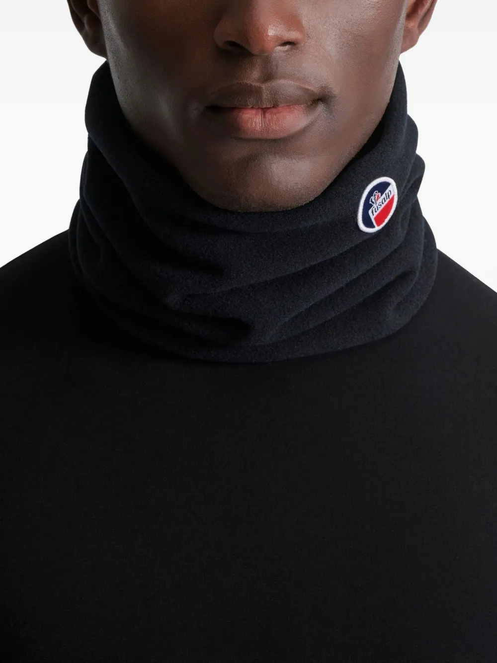 Fusalp Logo-embroidered Fleece Neck Gaiter In Black