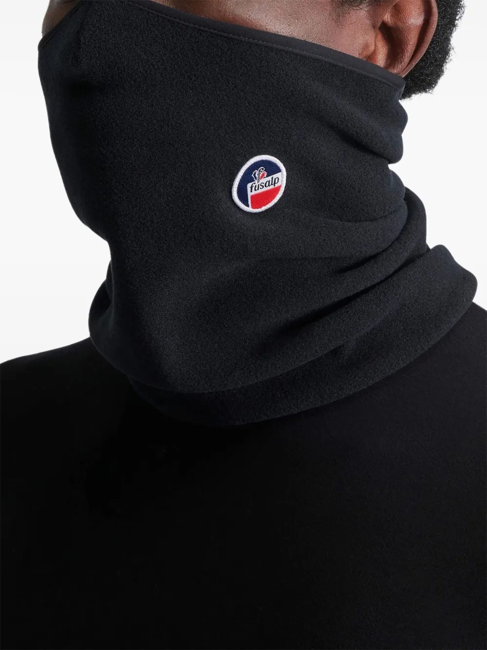 Fusalp Fleece col met geborduurd logo Zwart