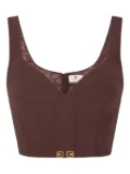 Elisabetta Franchi corset-style top - Red