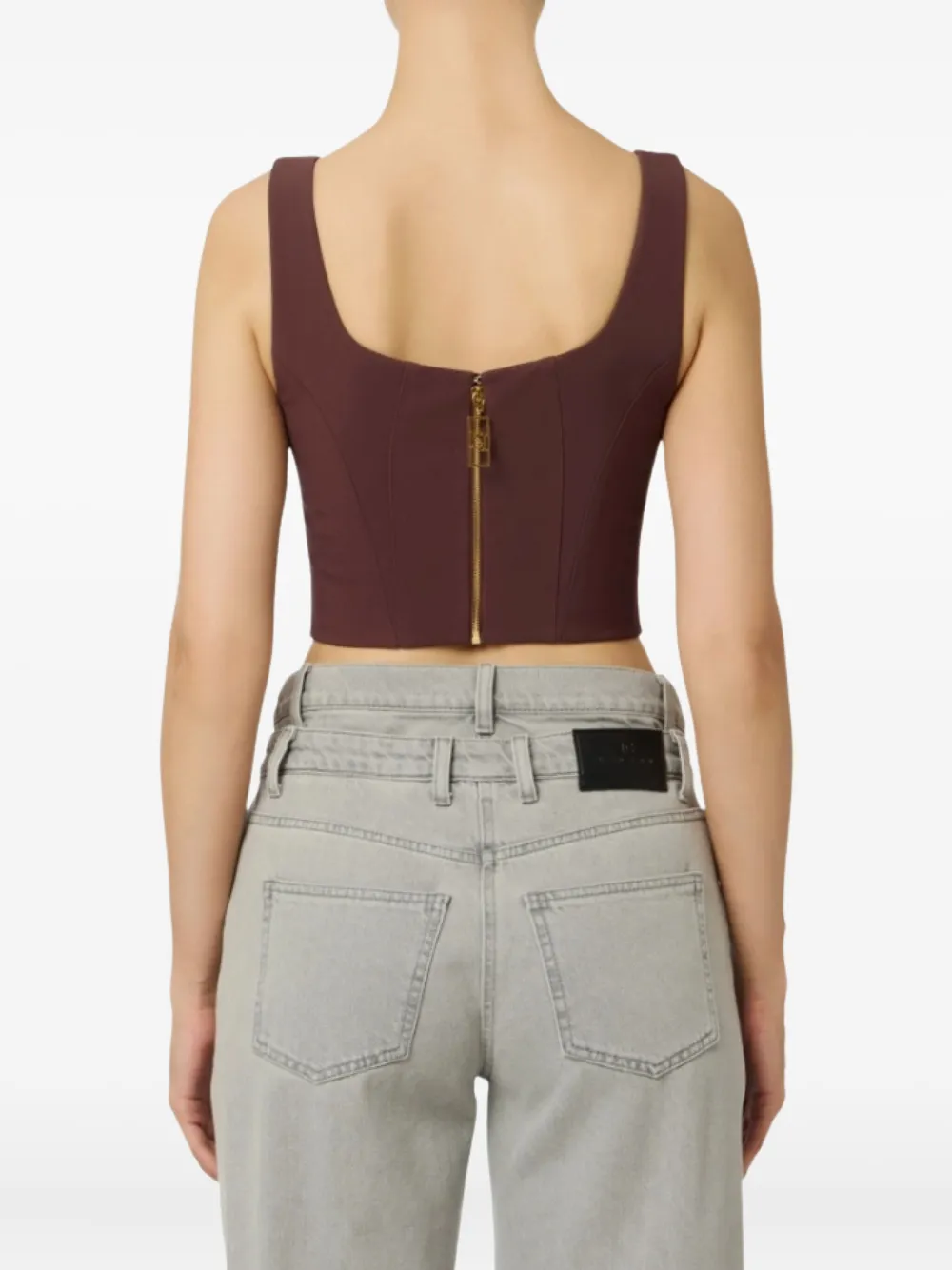 Elisabetta Franchi Corset-style Top In Red
