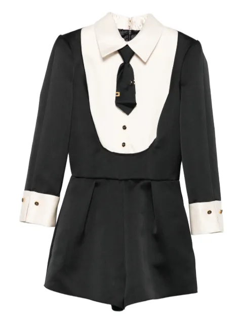 Elisabetta Franchi neck-tie playsuit