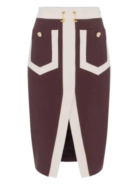 Elisabetta Franchi patch-pocket midi skirt