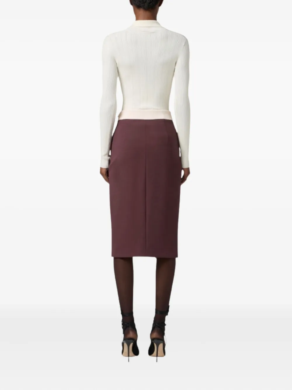 Elisabetta Franchi Patch-pocket Midi Skirt In Brown