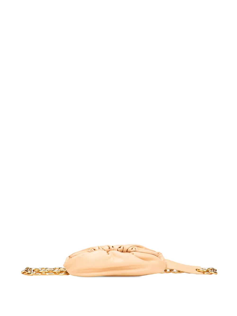 Pre-owned Bottega Veneta 2012-2025 Lambskin Chain Pouch Belt Bag In Brown