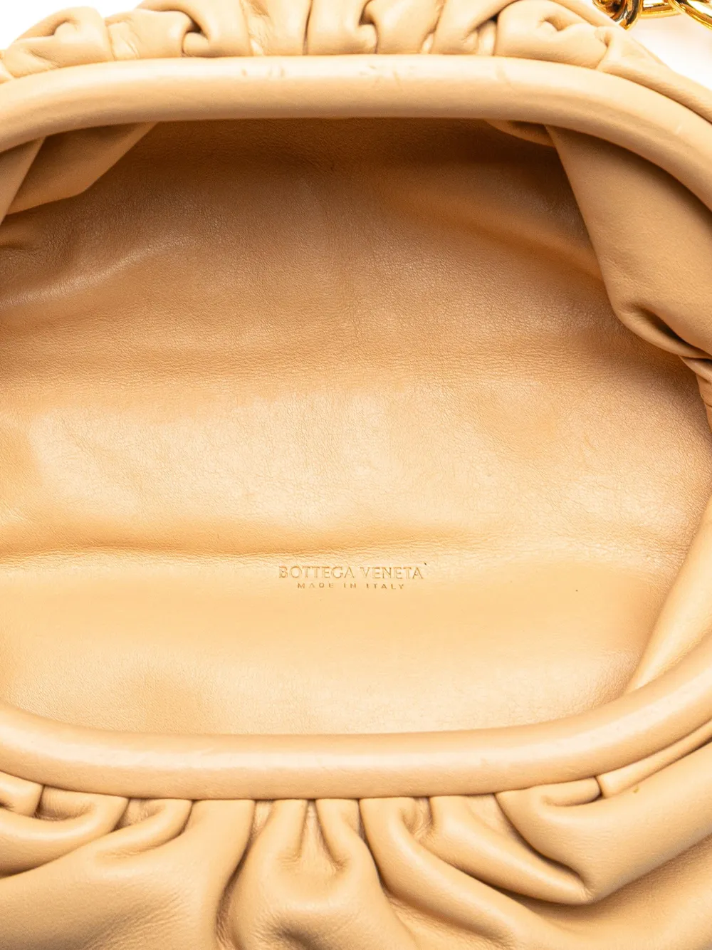 Pre-owned Bottega Veneta 2012-2025 Lambskin Chain Pouch Belt Bag In Brown