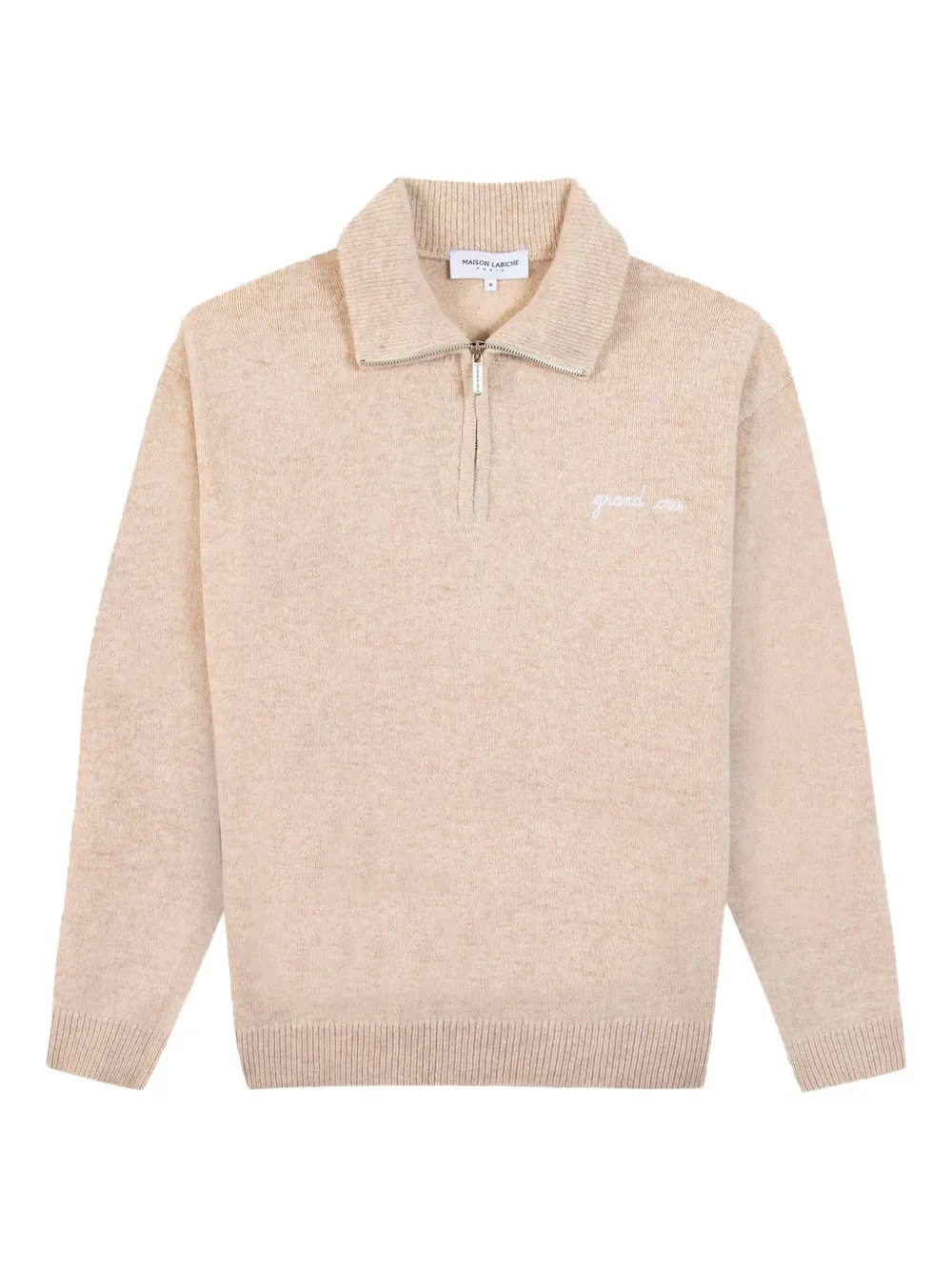 Maison Labiche Delepine half-zip grand cru sweater | Neutrals | Image 1