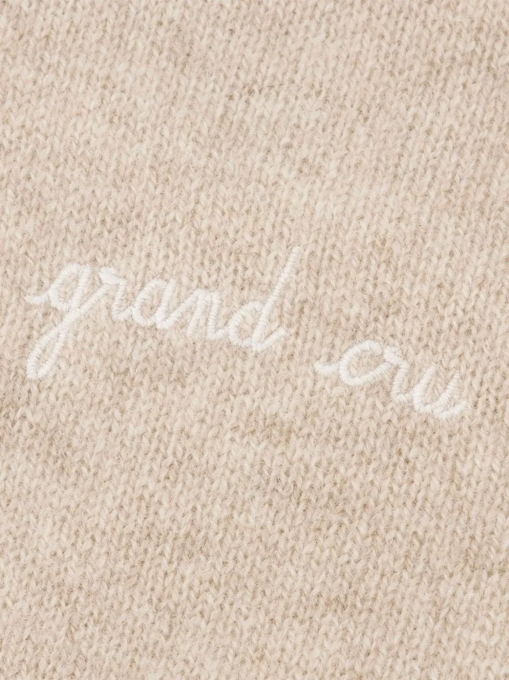Maison Labiche Delepine trui met halve rits - Beige