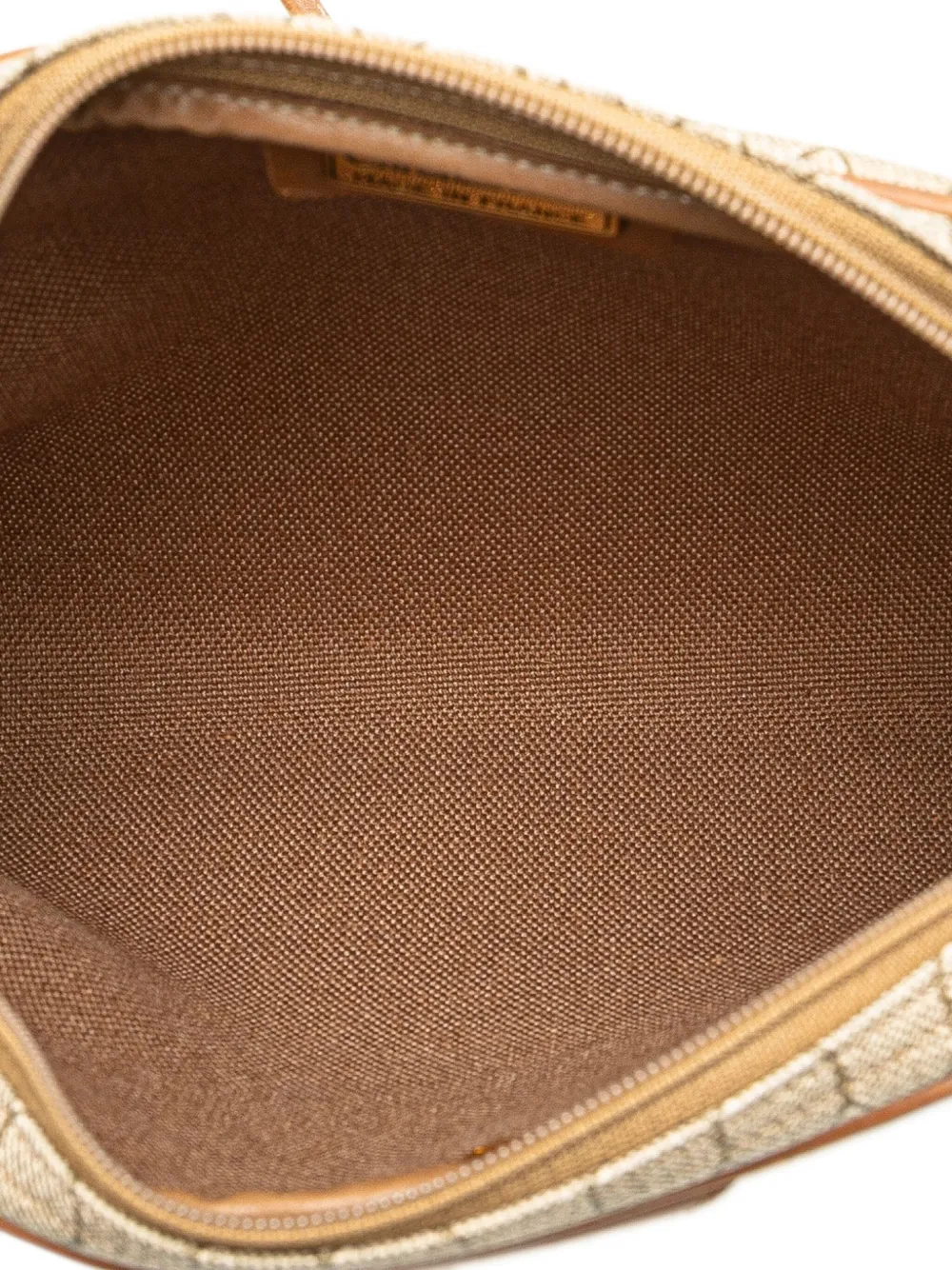 Pre-owned Dior 20th Century Honeycomb Coated Canvas Crossbody Bag In Brown
