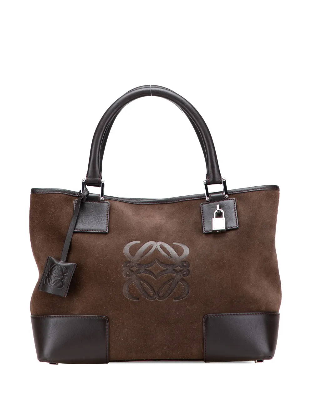 Loewe Pre-Owned 2005 Suede Fusta 28 tote bag - ブラウン Loewe Pre-Owned 2005 Suede Fusta 28 tote bag - ブラウン