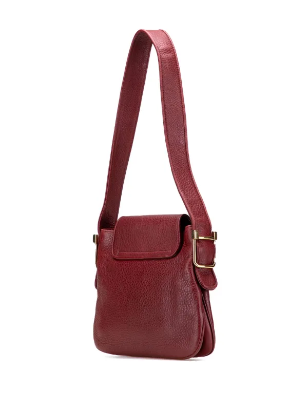 Gucci Pre-Owned 2000-2015 Leather 1973 Shoulder Bag | Red | FARFETCH