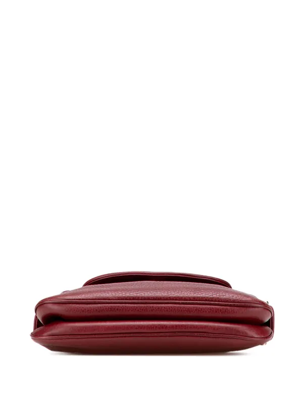 Gucci Pre-Owned 2000-2015 Leather 1973 Shoulder Bag | Red | FARFETCH