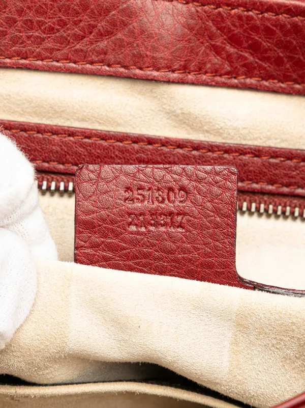 Gucci Pre-Owned 2000-2015 Leather 1973 Shoulder Bag | Red | FARFETCH