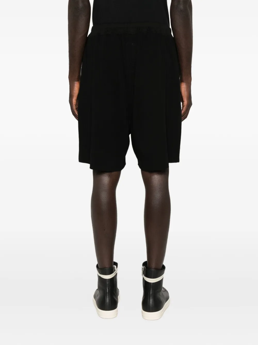 Rick Owens Cotton Pusher Shorts In Black