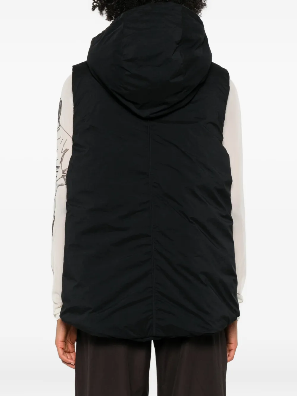 Adidas By Stella Mccartney Adidas By Stella Mc Cartney Hooded Vest In Black