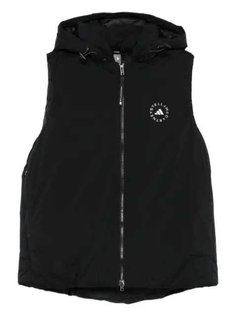 adidas by Stella McCartney hooded zip-front waistcoat