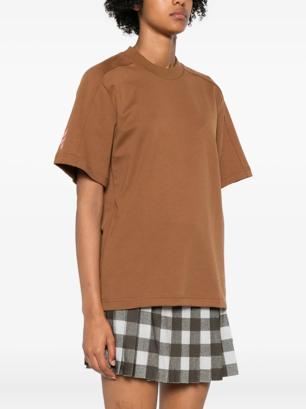 adidas by Stella McCartney T-shirt met logoprint Bruin