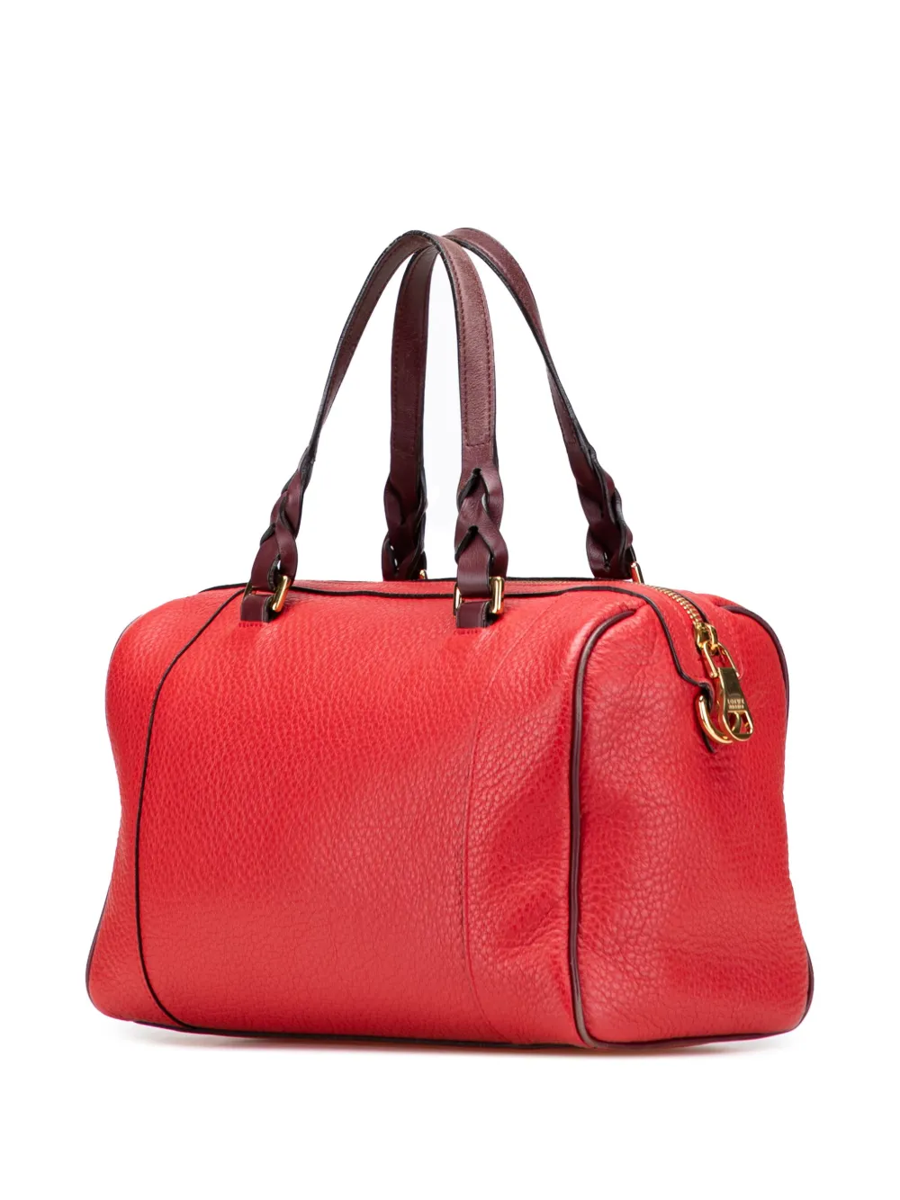 Pre-owned Loewe 2012 Leather Fusta 25 Satchel In Red