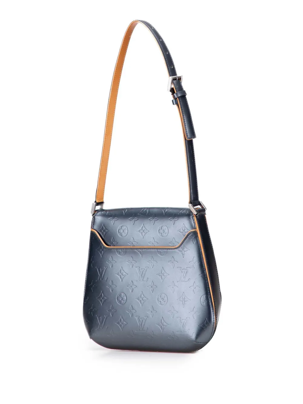 Pre-owned Louis Vuitton 2003 Monogram Mat Webster Street Shoulder Bag In Blue