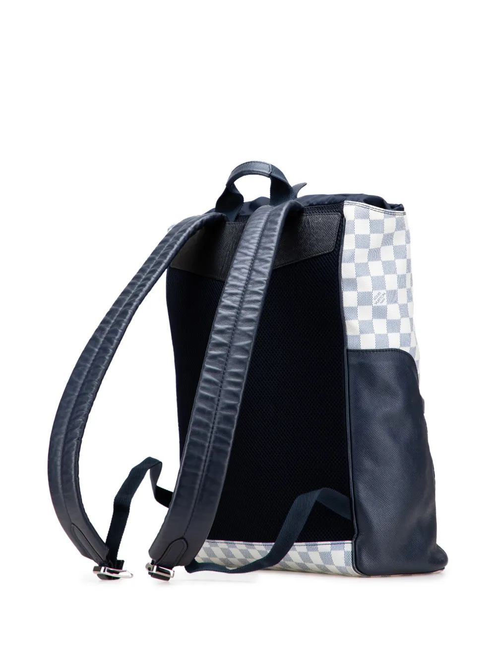Pre-owned Louis Vuitton 2018 Damier Azur Coastline Matchpoint Backpack In White