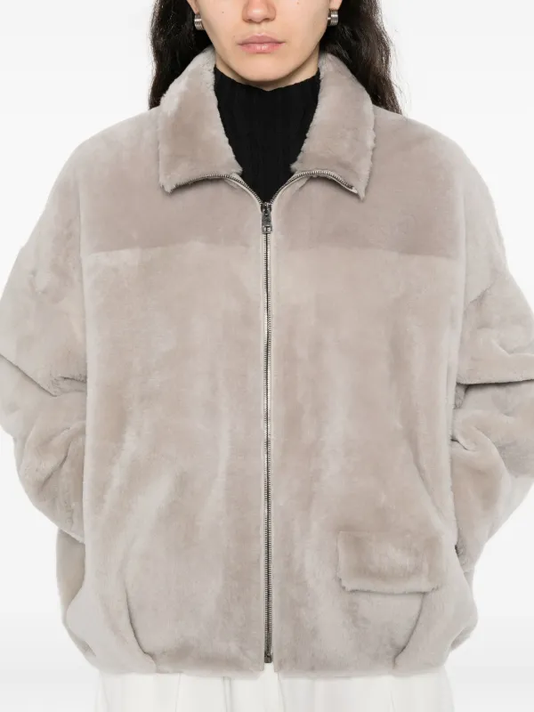 Simonetta Ravizza Giacca Con Zip e Tasche Grigio FARFETCH IT