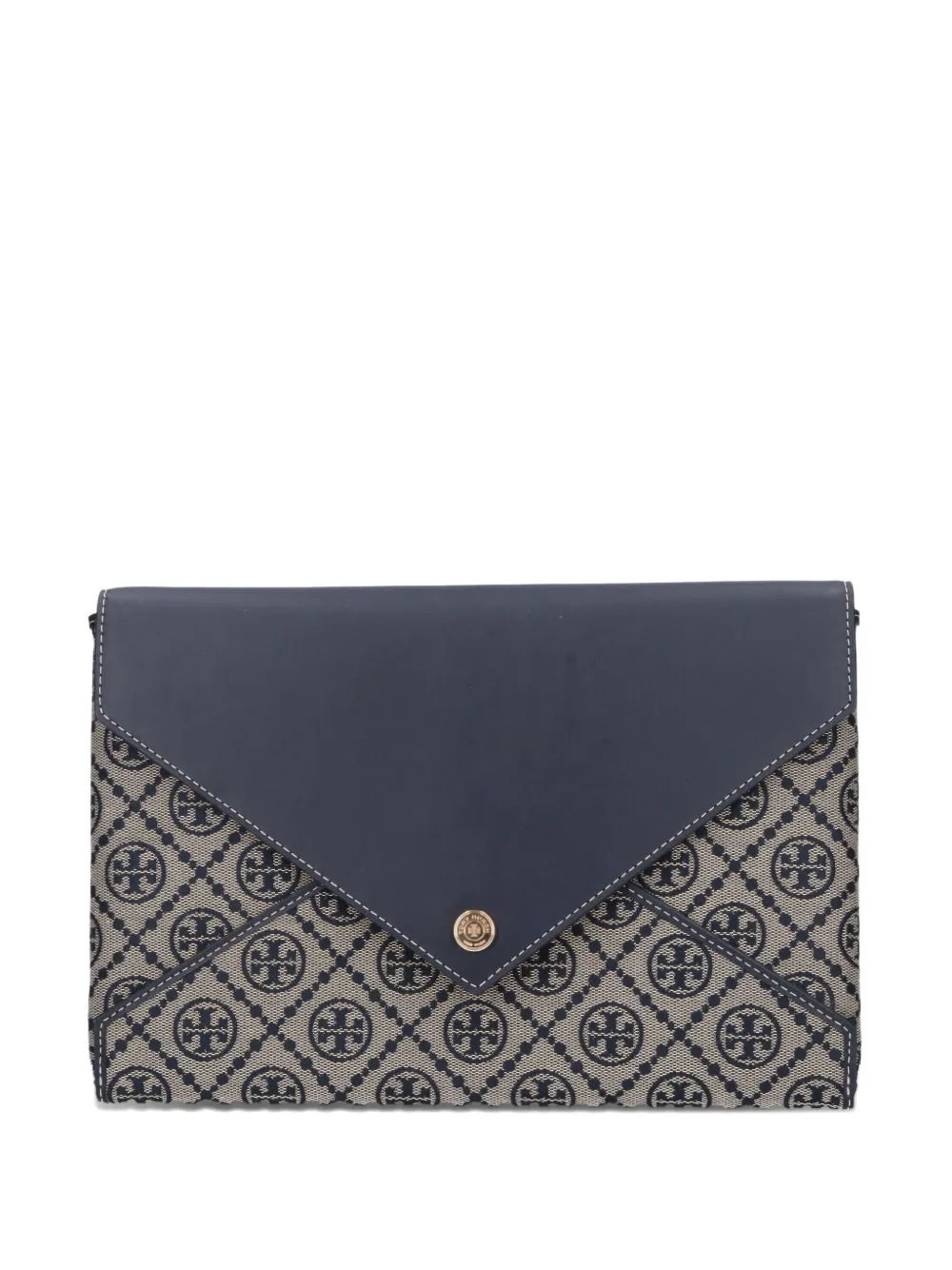 Tory Burch monogram envelope clutch Blauw