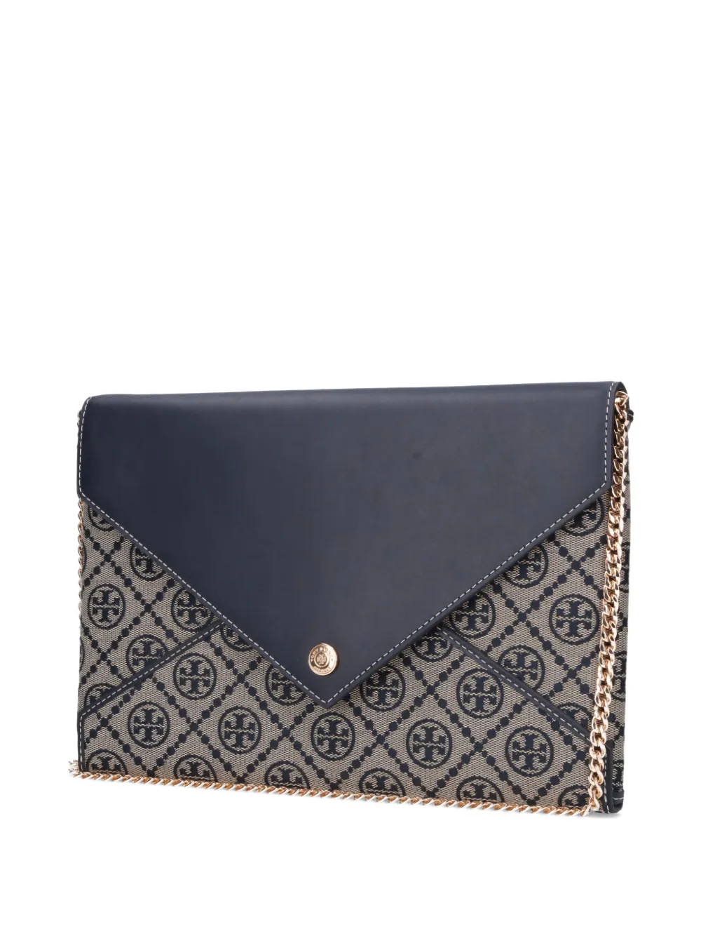 Tory Burch monogram envelope clutch Blauw
