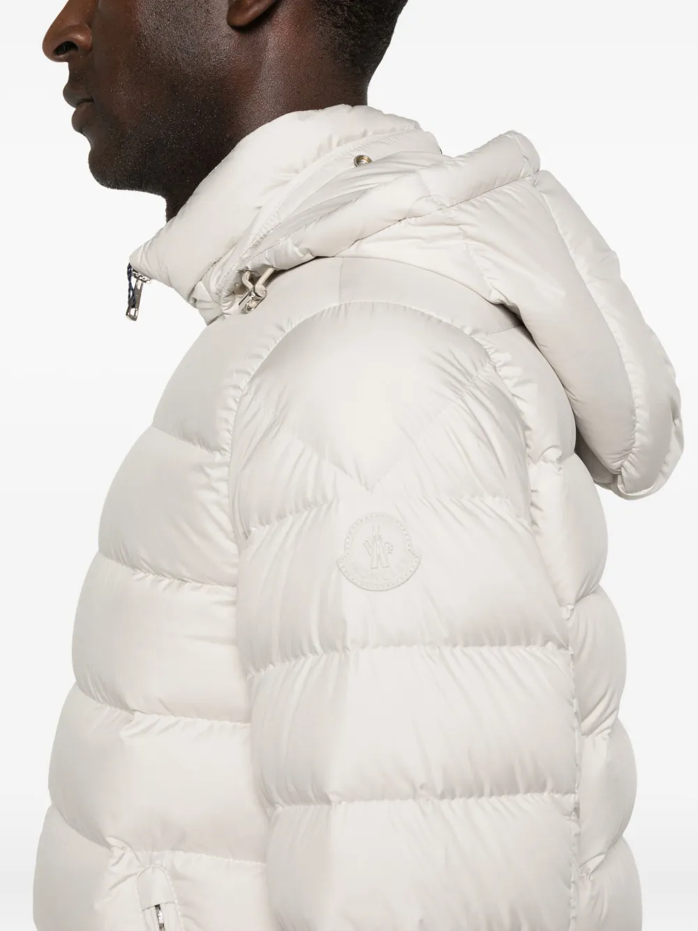 Moncler Gevoerd jack met capuchon Grijs