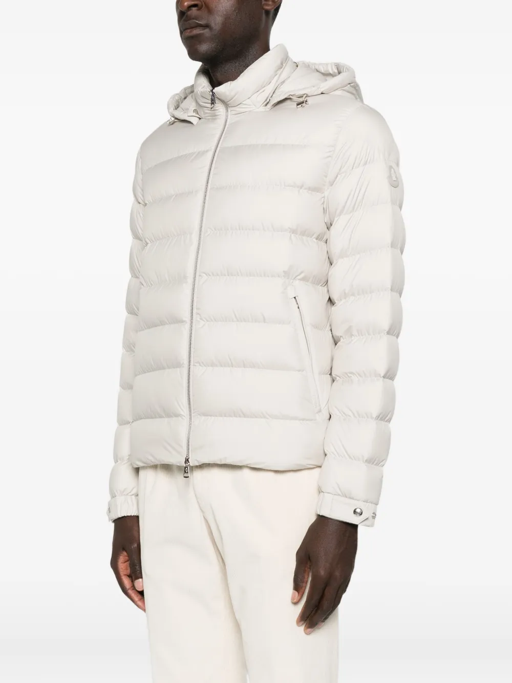 Moncler Gevoerd jack met capuchon Grijs