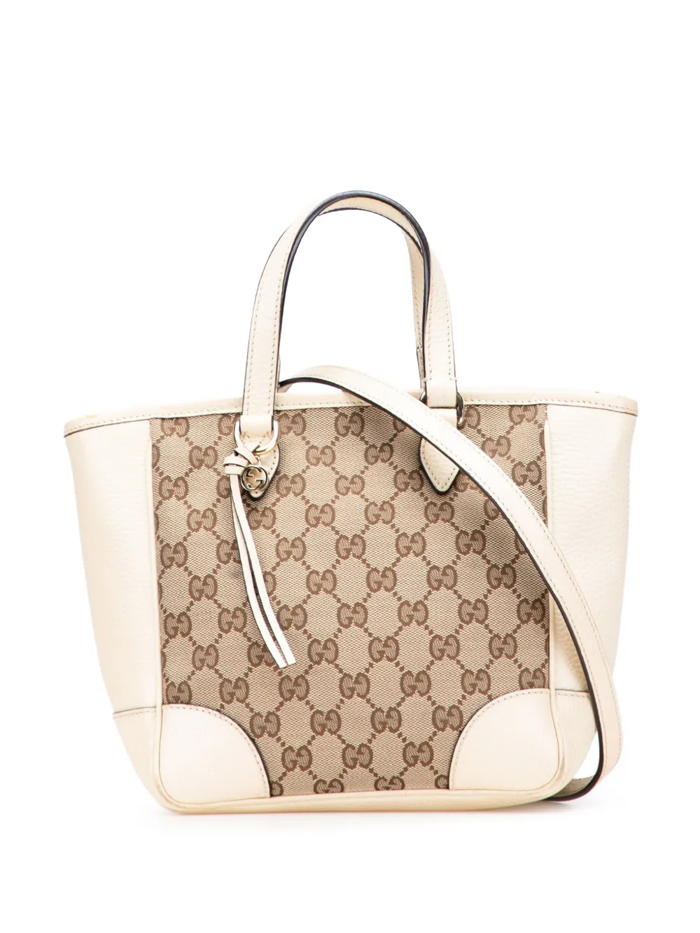 Pre-owned Gucci 2000-2015 Small Gg Canvas Bree Satchel In Brown