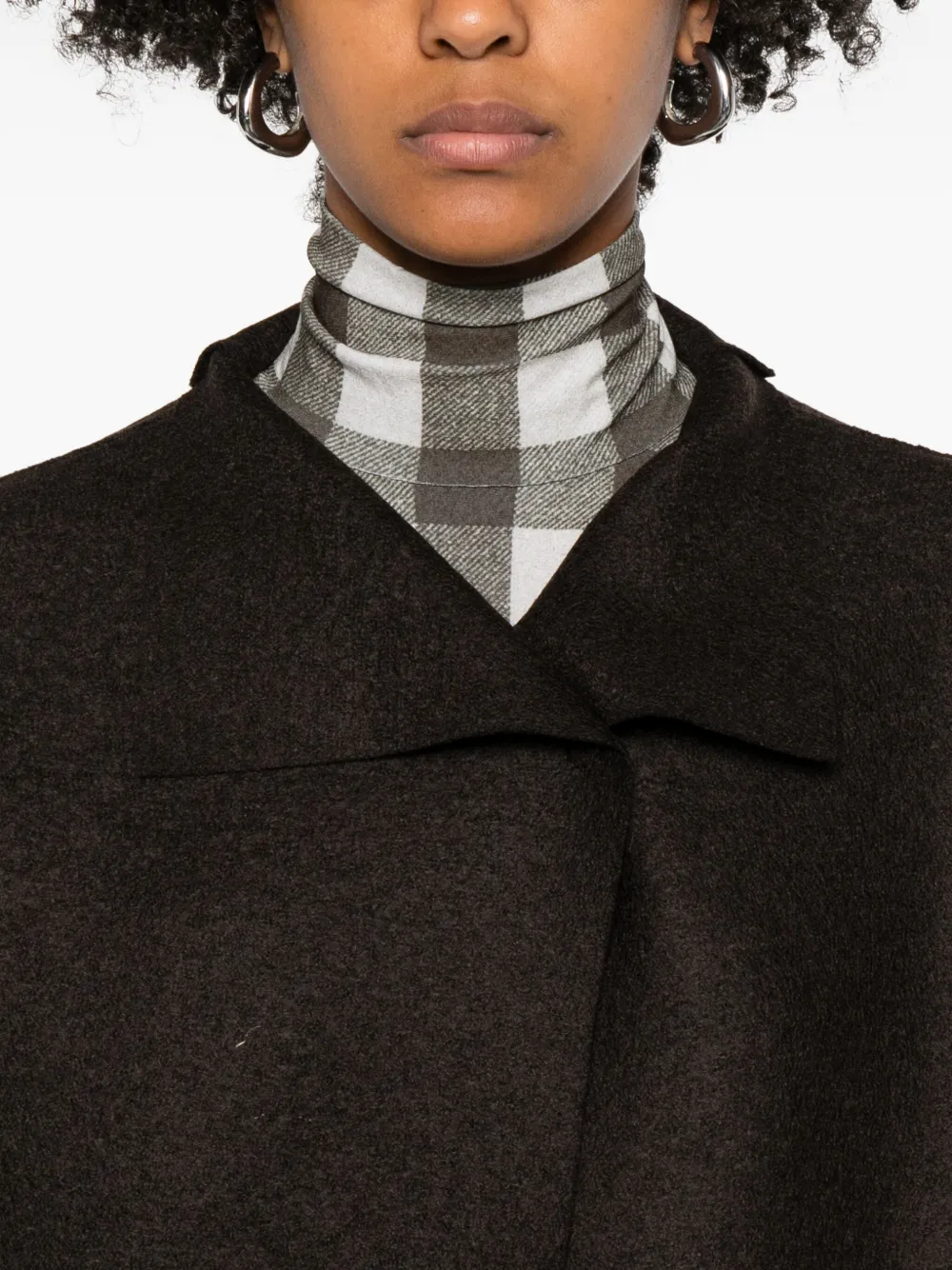 Harris Wharf London Short-sleeve Collared Coat In Brown
