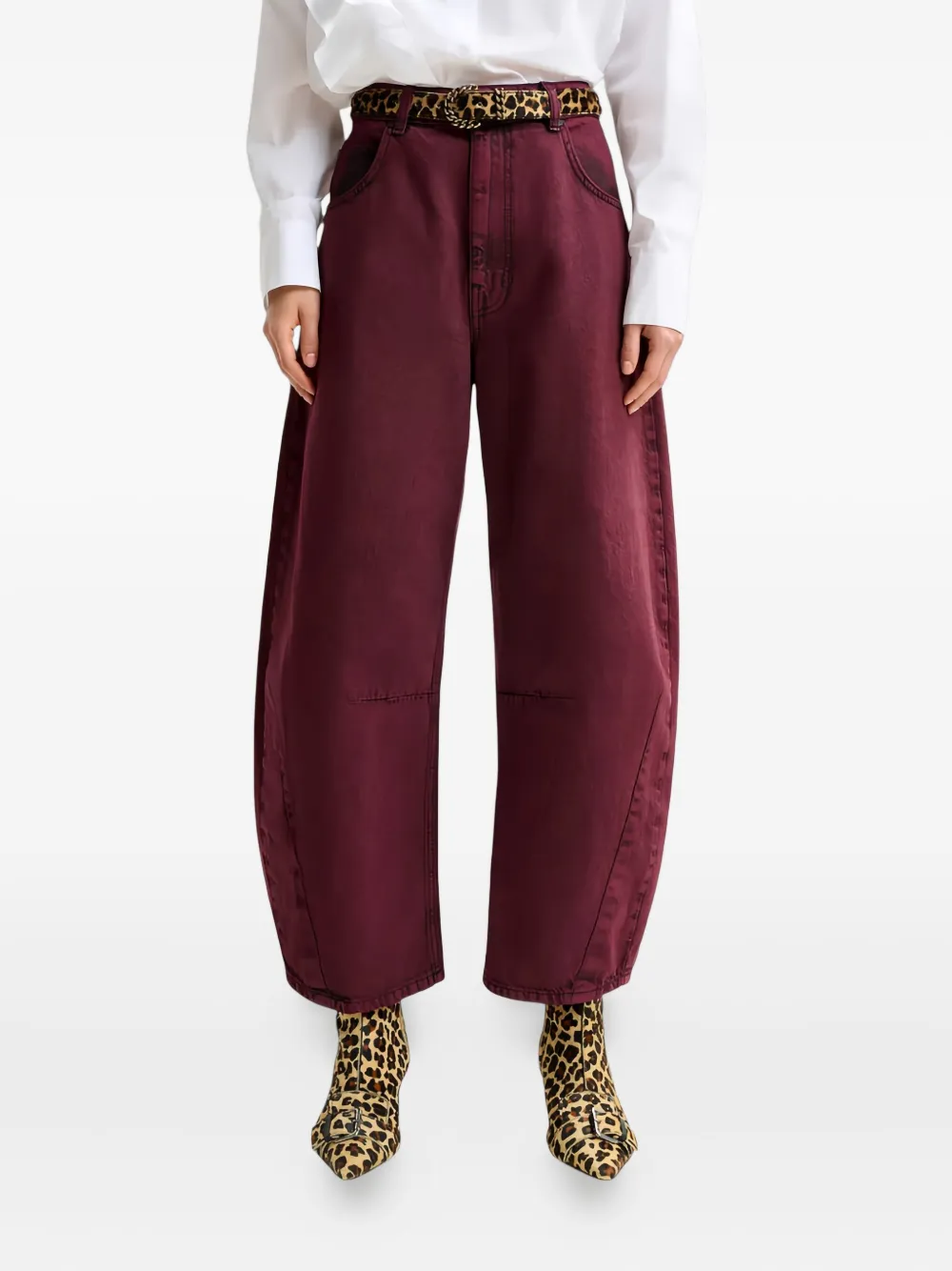 Essentiel Antwerp Jeans met ballonpijpen - Rood