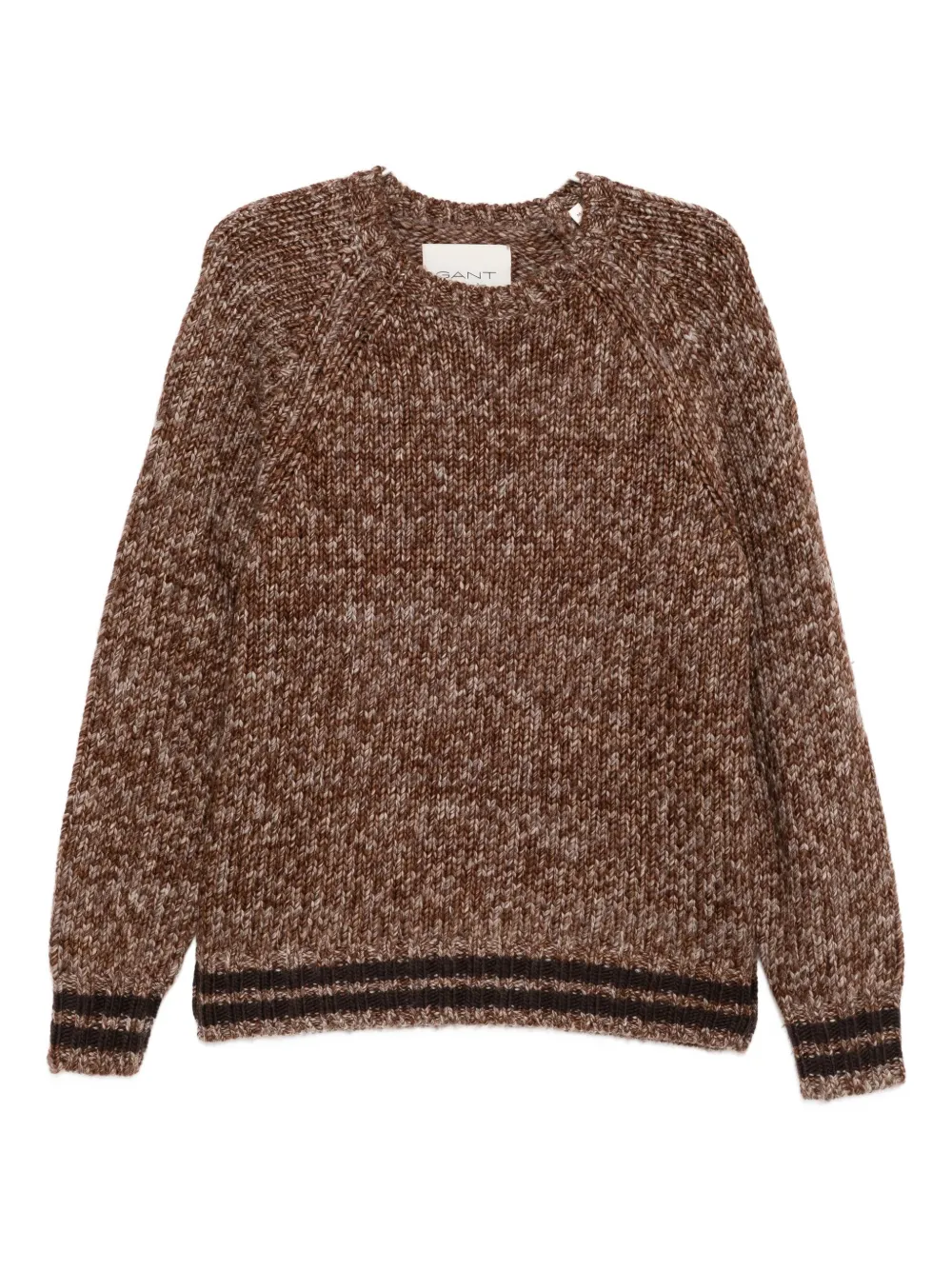 Gant Wool Jumper In Brown